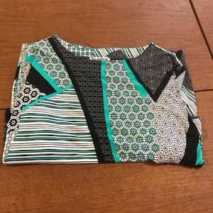 Northstyle pullover top with geometric pattern 2X